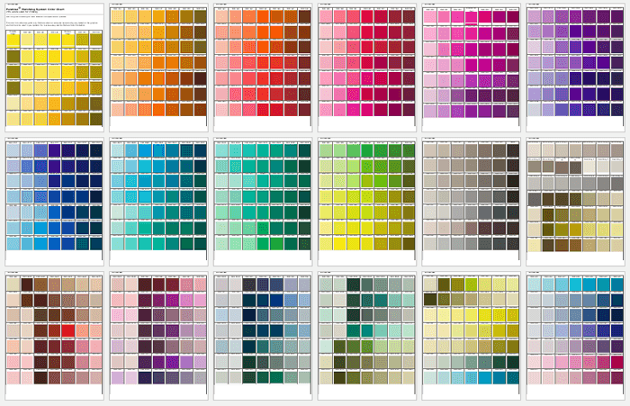 PMS Color Chart Template