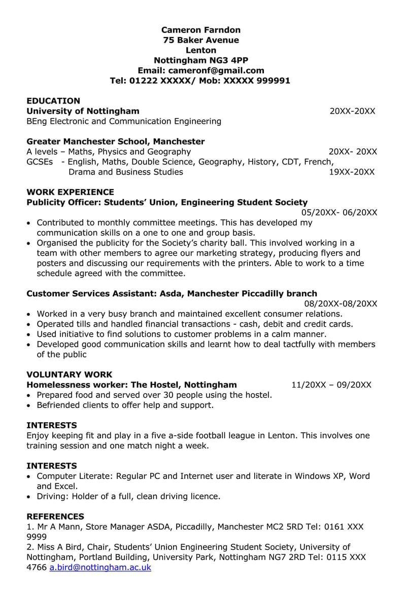 free example Part-Time Job Cover Letter With Work Experience