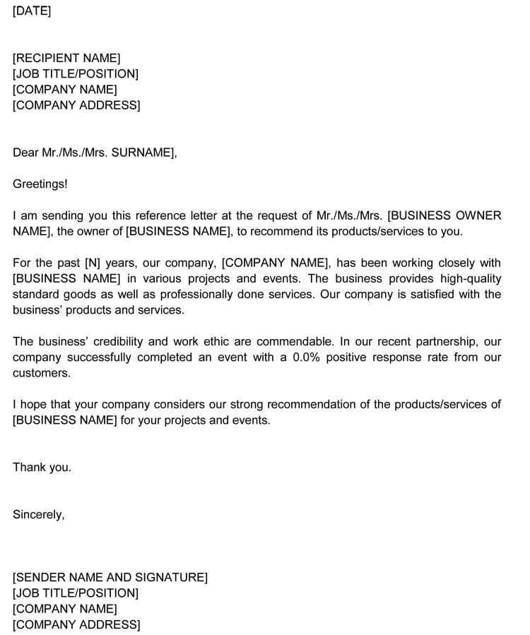 Standard Letter Of Recommendation from www.wordtemplatesonline.net