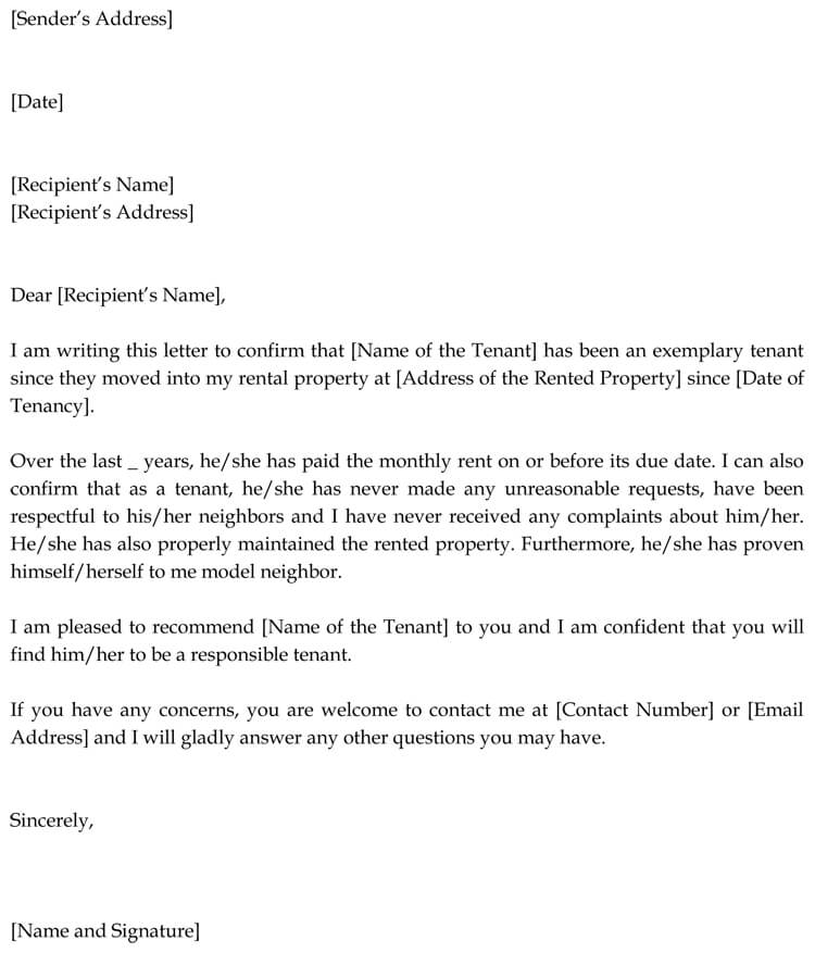Personal Recommendation Letter Word Format Sample 14