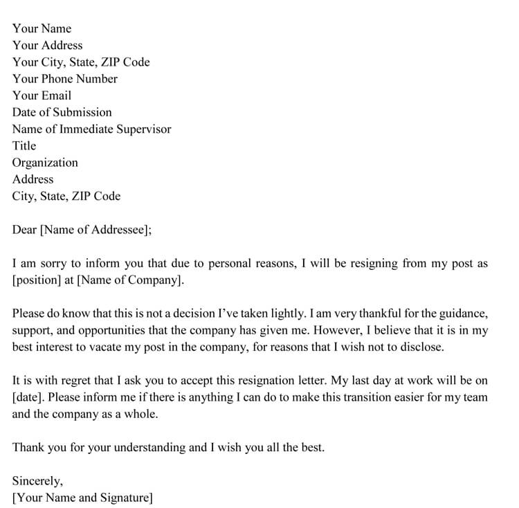 personal recommendation letter for job