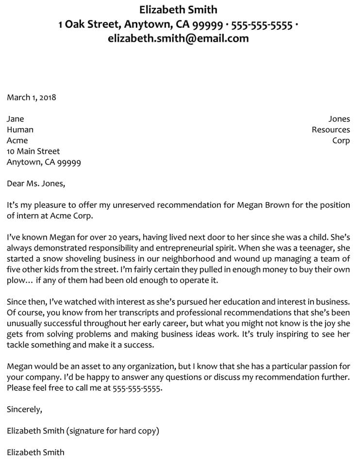 Personal Recommendation Letter Word Format Sample 21