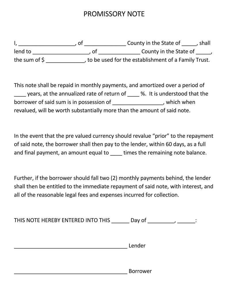 Unsecured promissory note PDF - Download now!