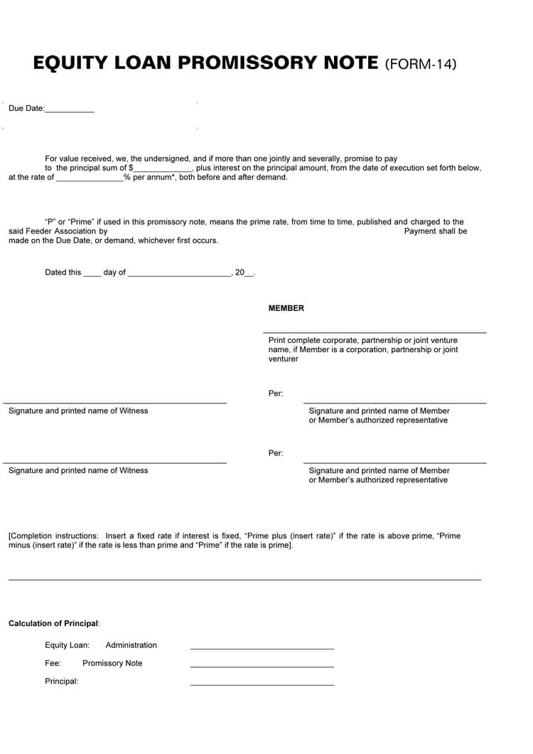 20+ Free Promissory Note Templates & Forms (Word  PDF) Throughout Loan Promissory Note Template