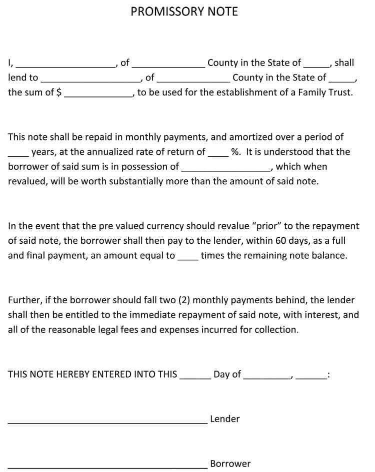 38 Free Promissory Note Templates Forms Word Pdf