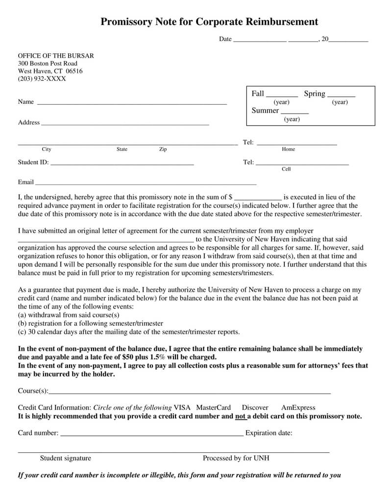 Unsecured Note Template