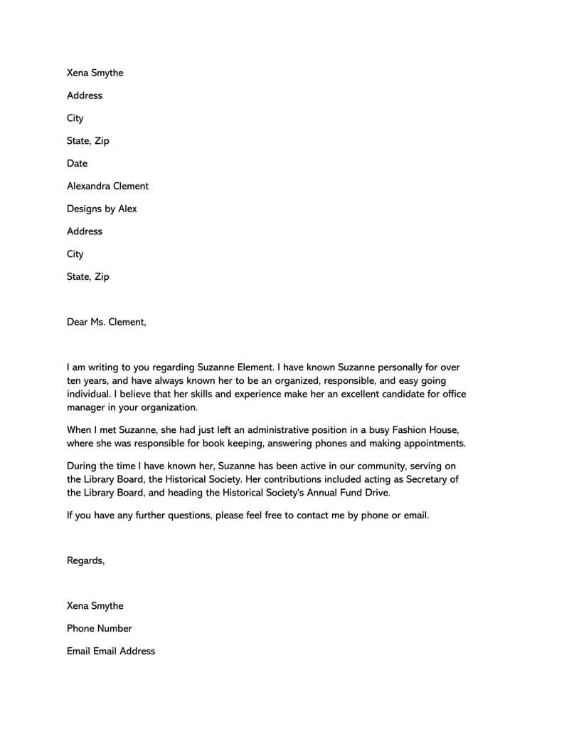 Personal Recommendation Letter for Friend (21+ Best Samples) For Letter Of Recommendation For A Friend Template