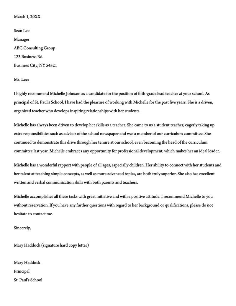 Recommendation Letter For Tutor from www.wordtemplatesonline.net