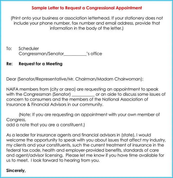 Meeting Appointment Request Letter 25 Samples Templates