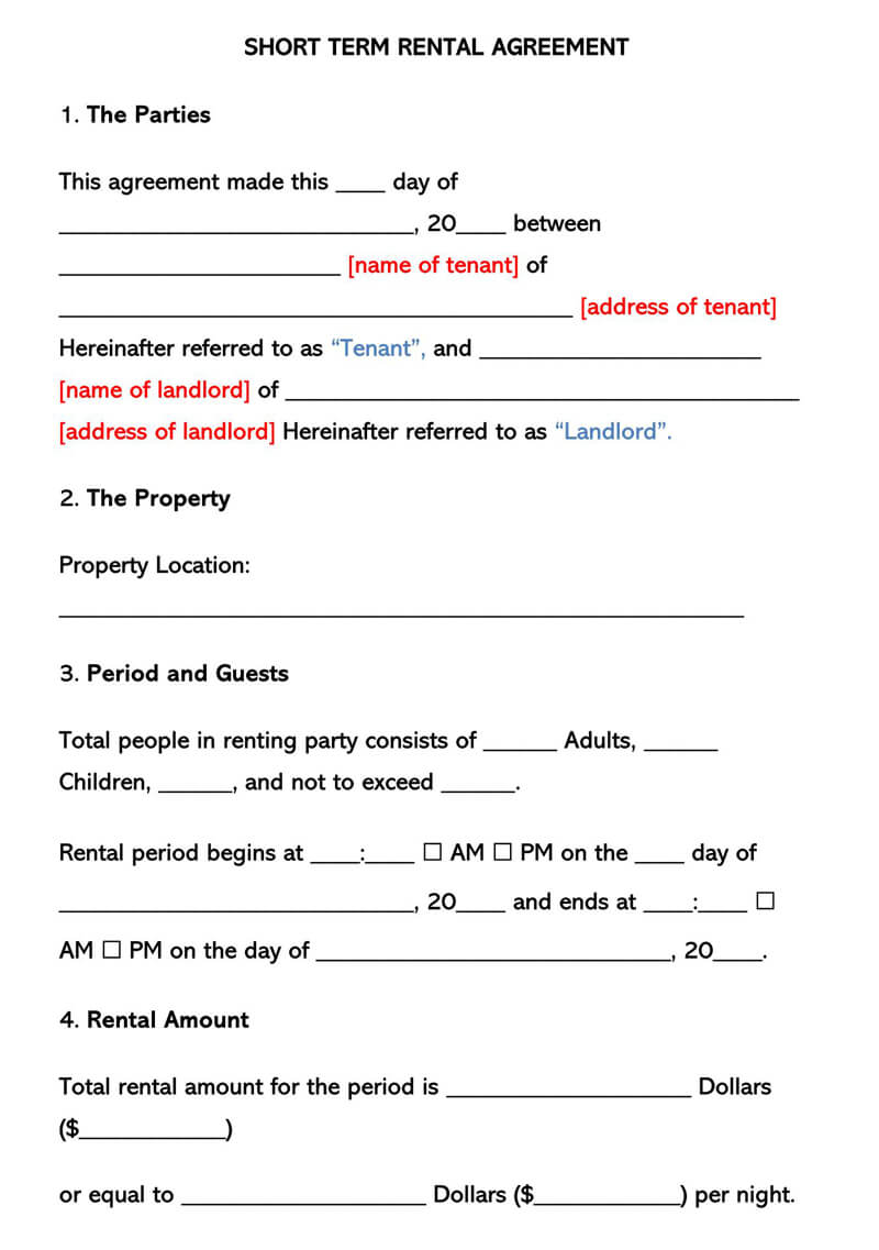 short-term-vacation-rental-agreement-template