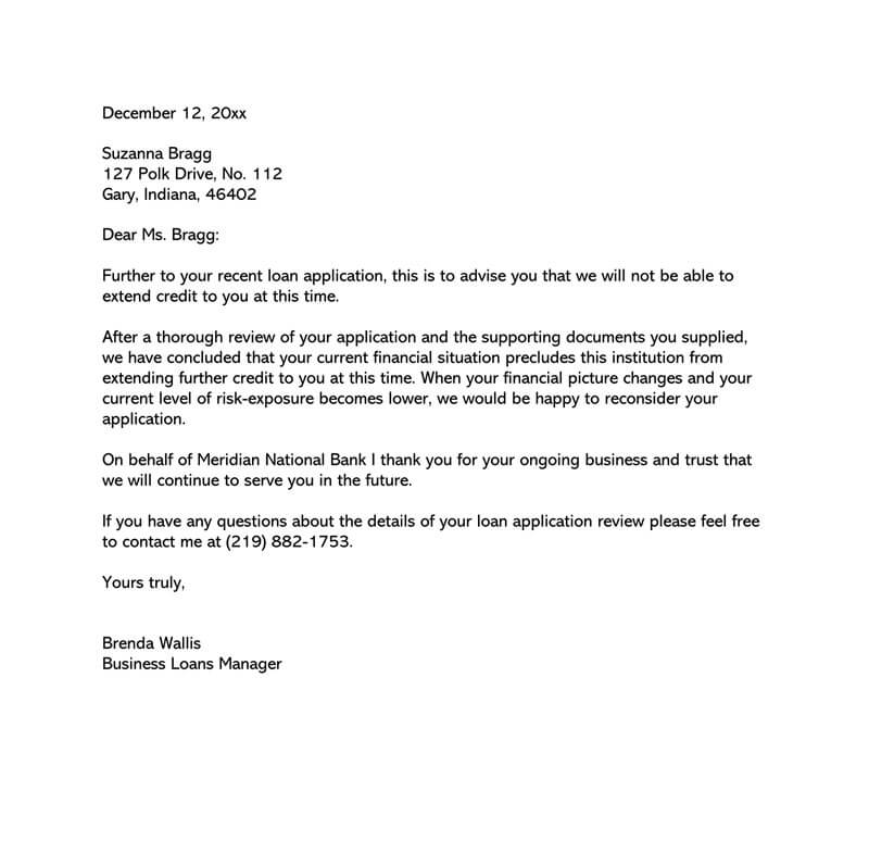 Example Appeal Letter For Denied Loan Modification from www.wordtemplatesonline.net