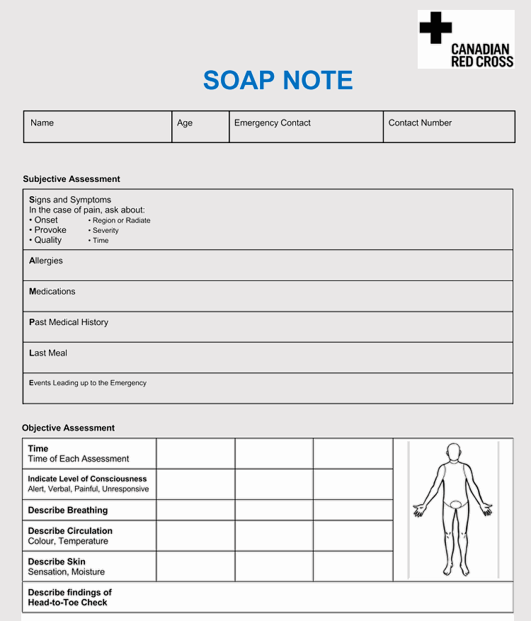 Free Soap Notes For Massage Therapy Templates