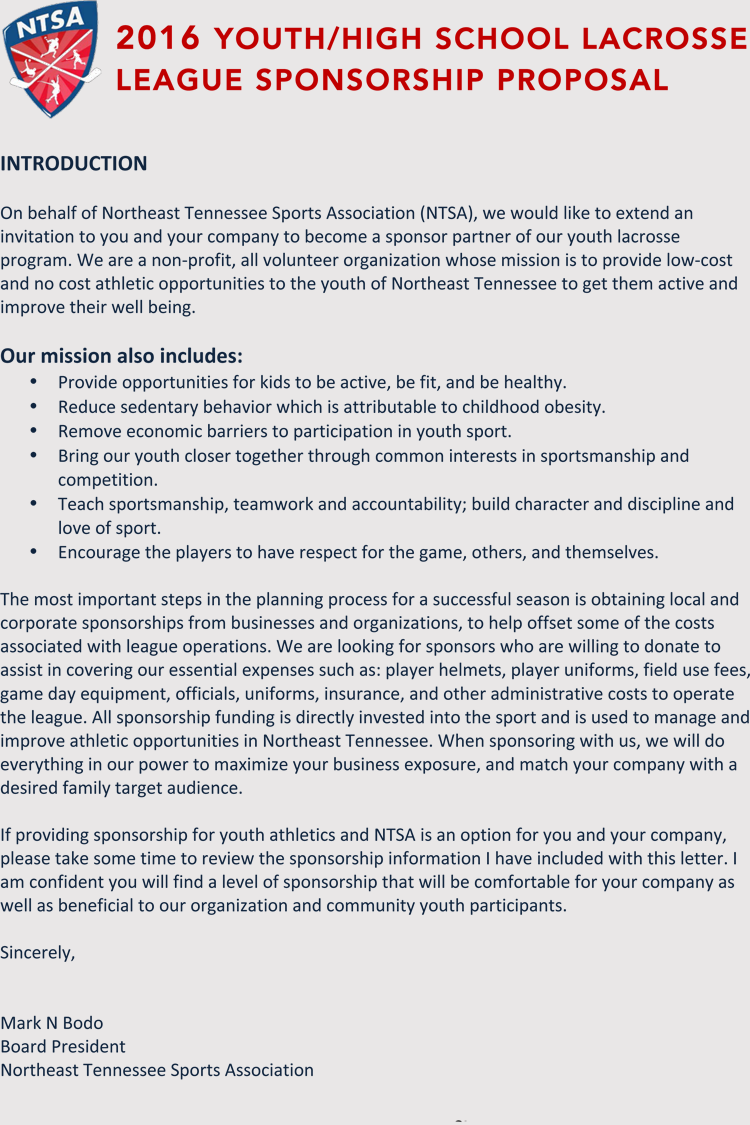 Writing a Sports Sponsorship Application (with Samples & Examples)