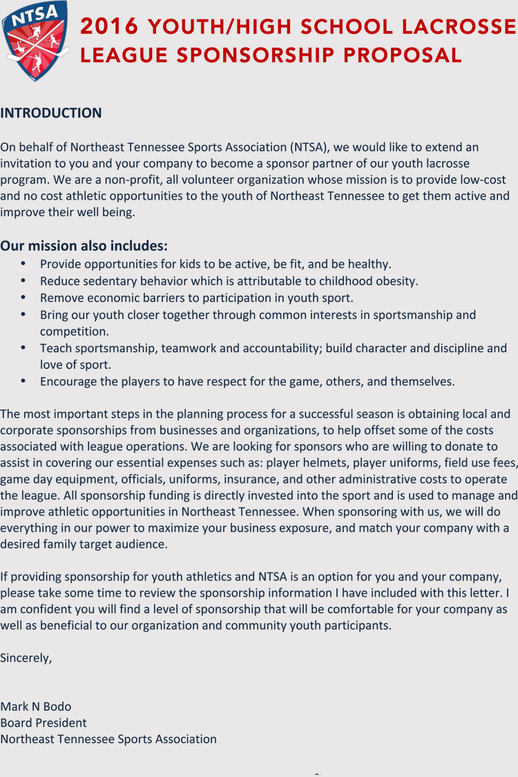 23 Good Sports Sponsorship Proposal Examples (with Overview) In athlete sponsorship agreement template