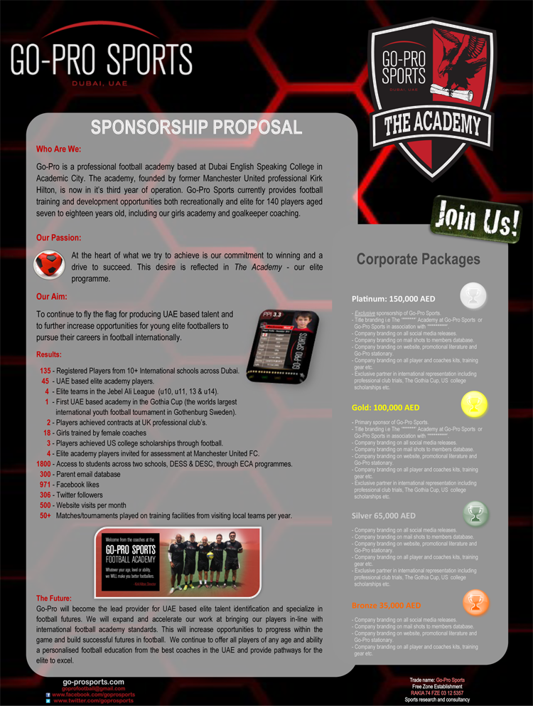 Sports Proposal Sponsorship Sample
