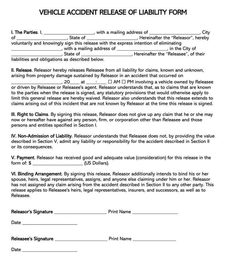 Car Accident Payment Agreement Letter Sample from www.wordtemplatesonline.net