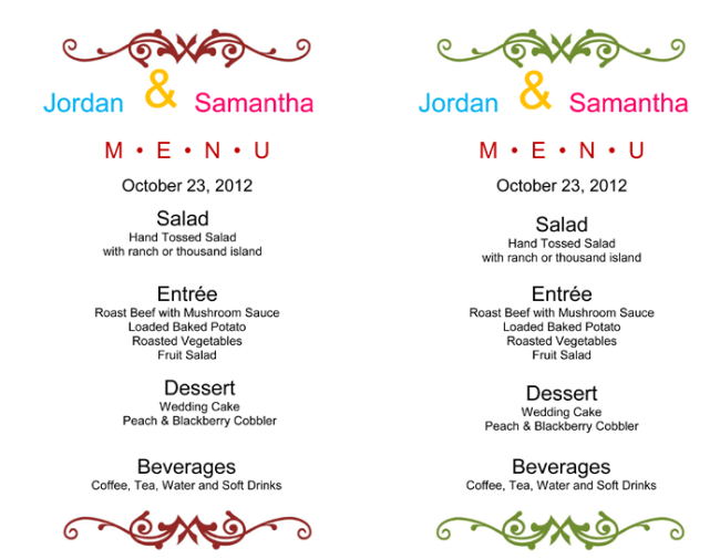 Free Wedding Menu Template from www.wordtemplatesonline.net