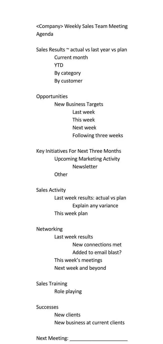 Free Weekly Team Meeting Agenda Templates (Format) Intended For Operations Meeting Template