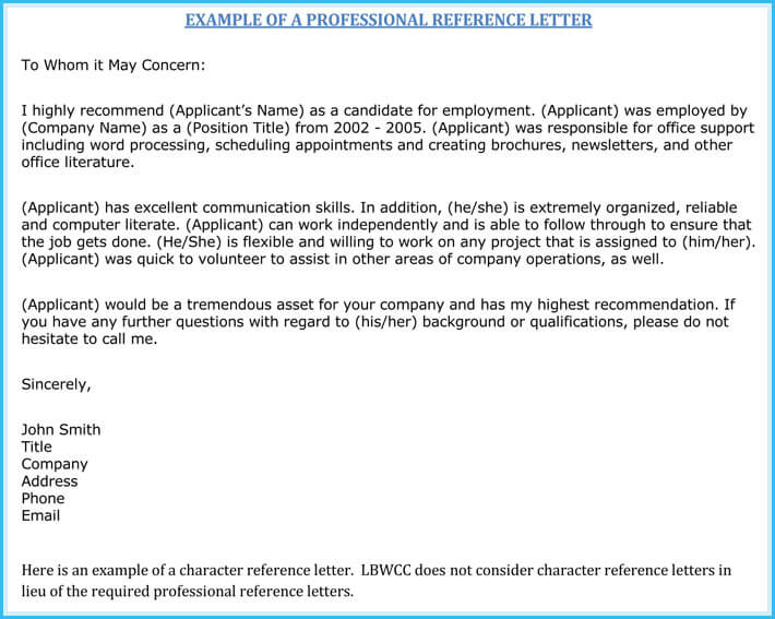 Free Reference Letter Template For Employment from www.wordtemplatesonline.net