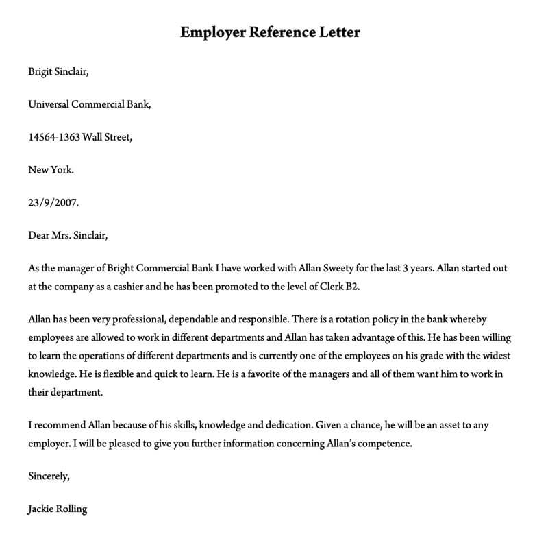 Character Reference Letter (30+ Samples for Court ...