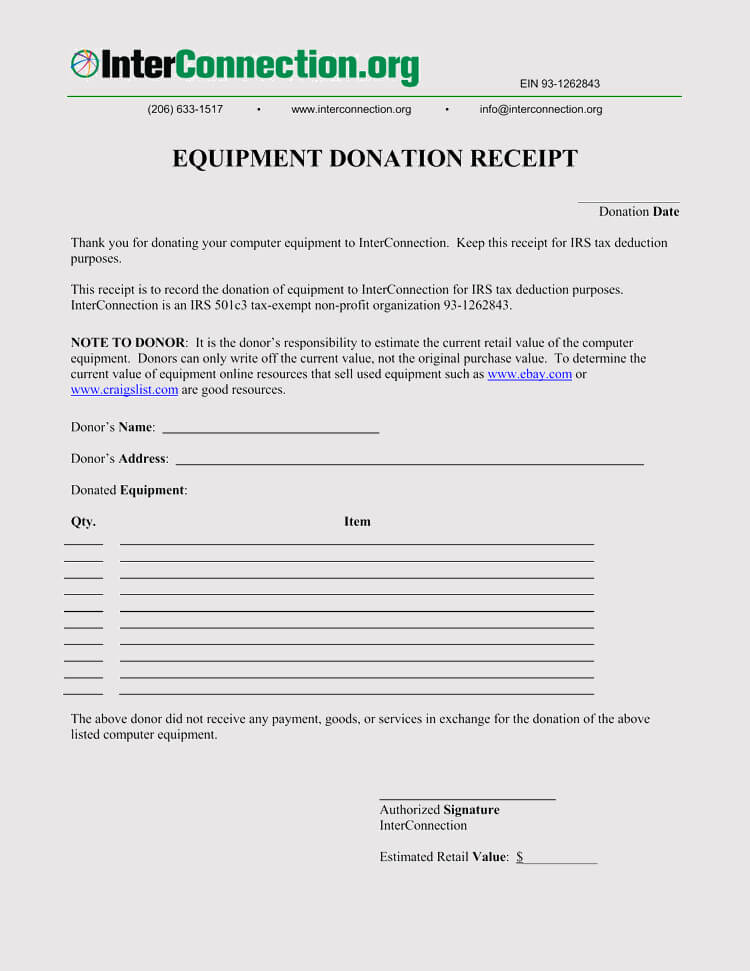 Nonprofit Donation Receipt Template from www.wordtemplatesonline.net