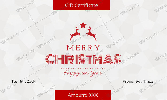 Printable Free Christmas Gift Certificate