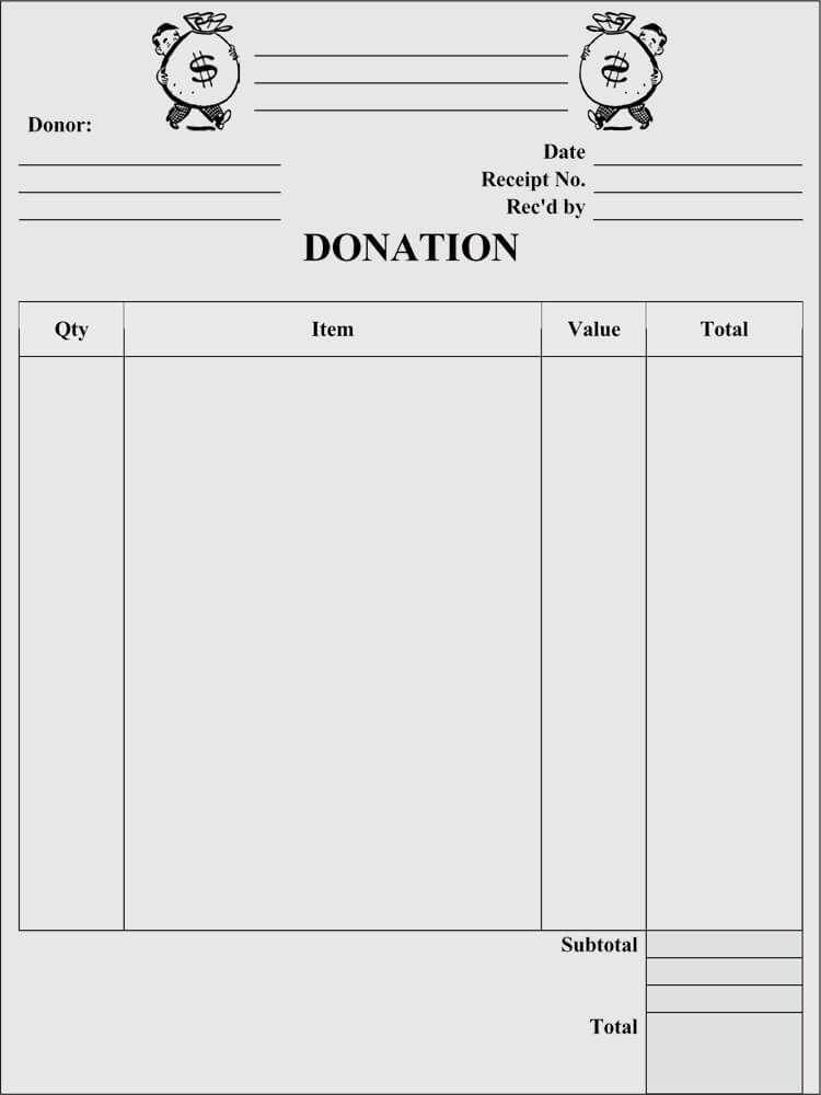 Donation Receipt letter template