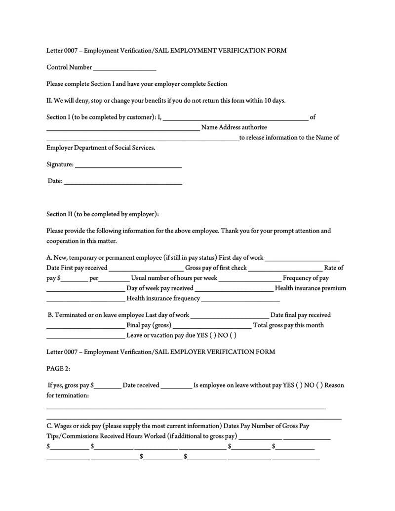 Downloadable employment verification letter format template in PDF 09