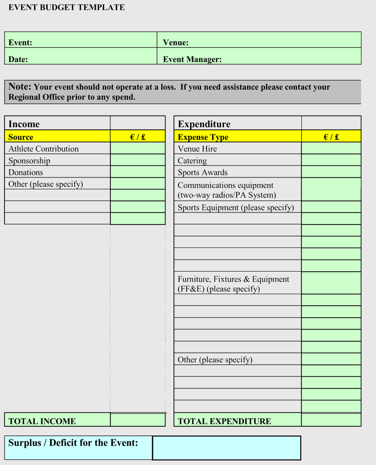 Free Event Budget And Cost Planning Templates Excel Worksheets