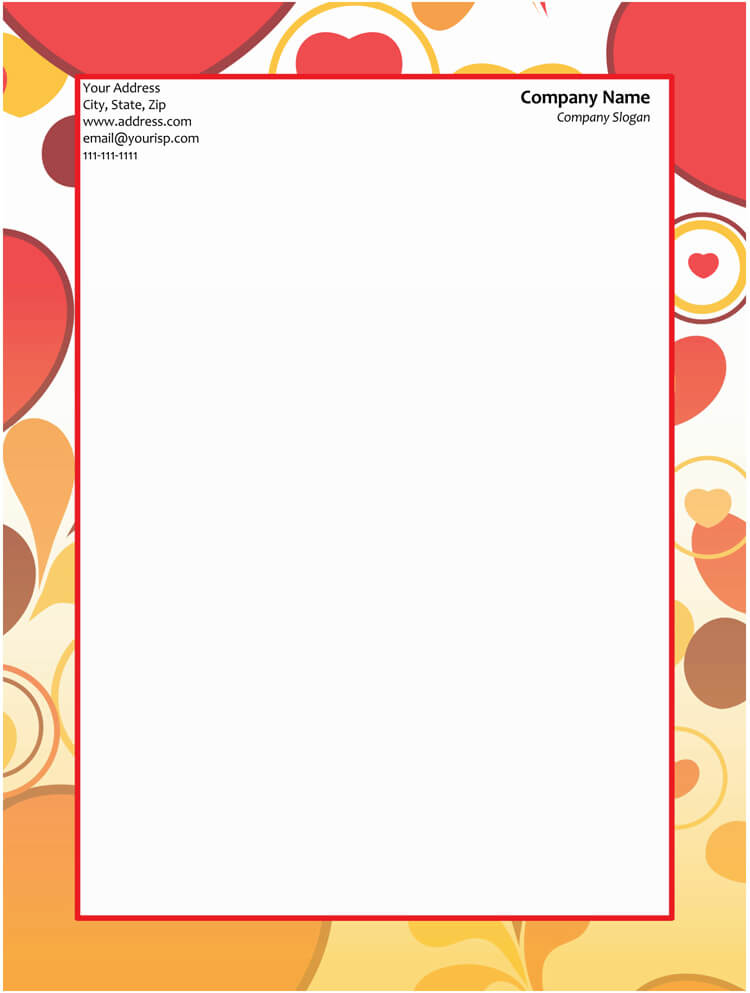 Editable letterhead sample design