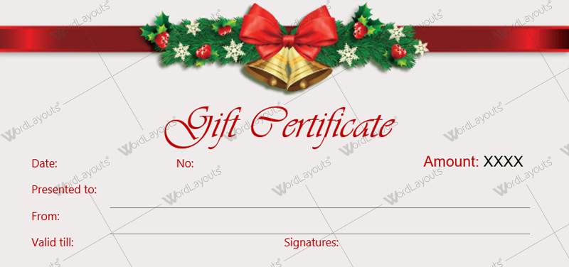 12+ Beautiful Christmas Gift Certificate Templates for Word