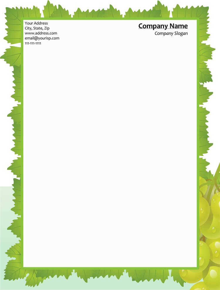 Simple letterhead template format