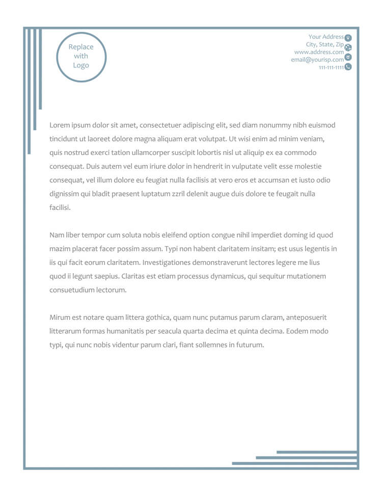 50 Free Letterhead Templates For Word Elegant Designs