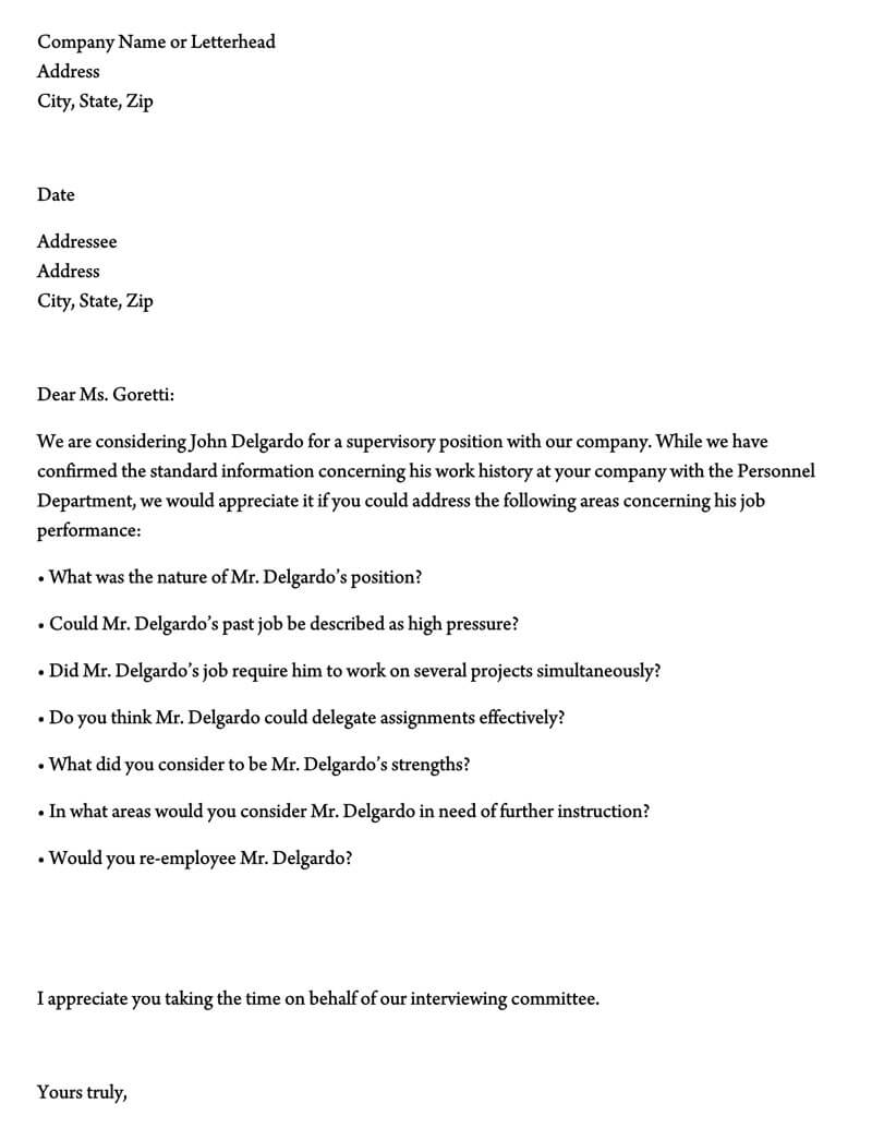 Printable employment verification letter format template in Word 08