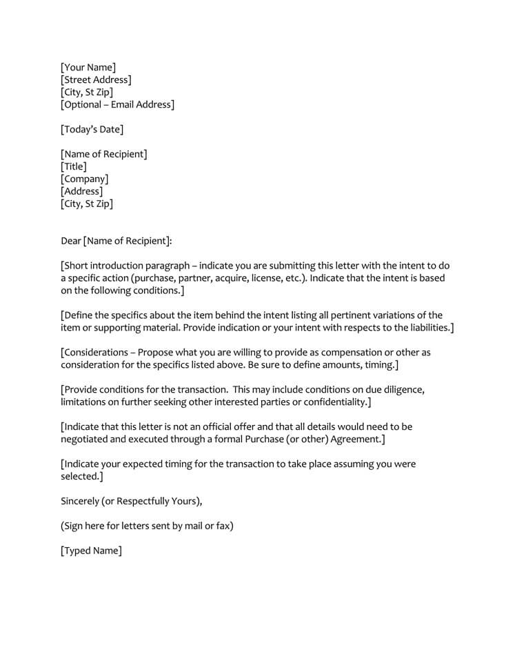 Example Of Intent Letter For Employment from www.wordtemplatesonline.net