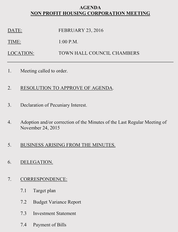 Nonprofit Board Meeting Minutes Template from www.wordtemplatesonline.net