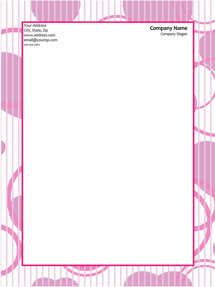 Unique letterhead template example