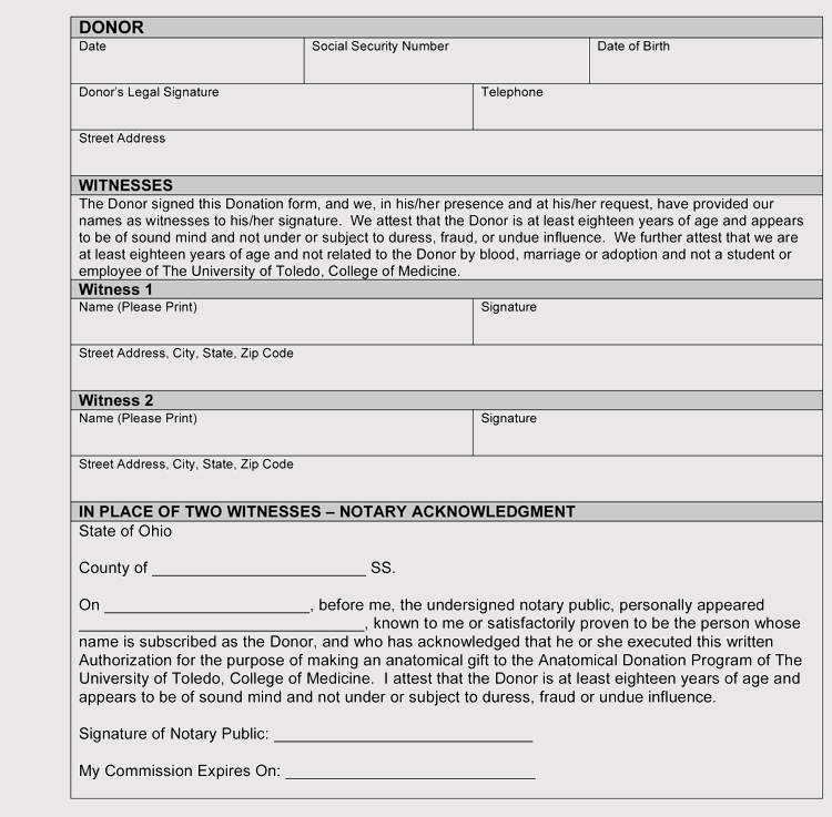 Ohio Medical Records Release Form Format
