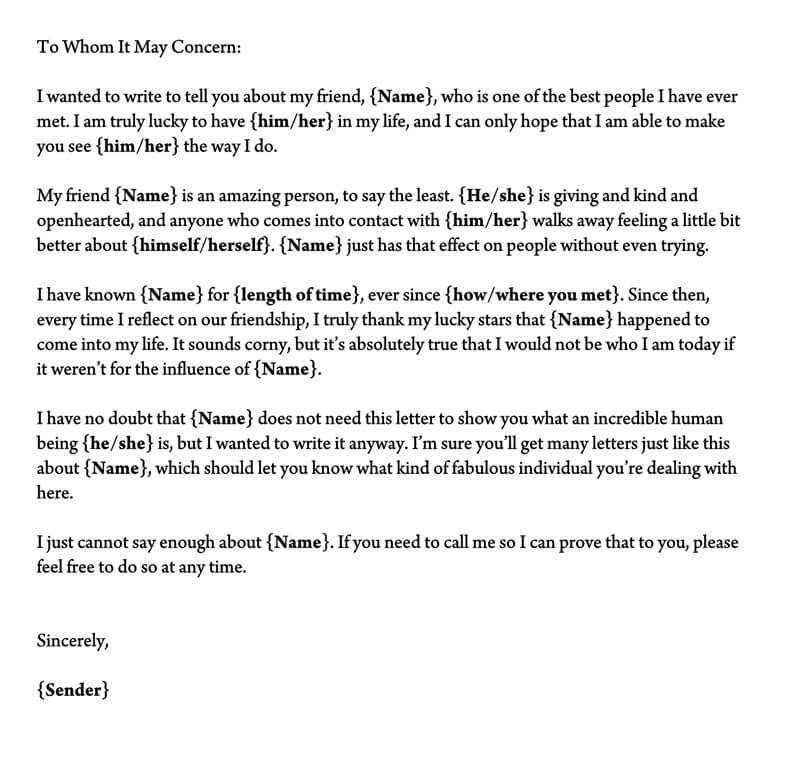 Reference Letter For Immigration Case