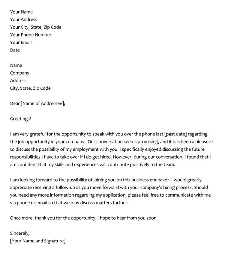 28 Best Phone Interview Thank You Letter Email Samples