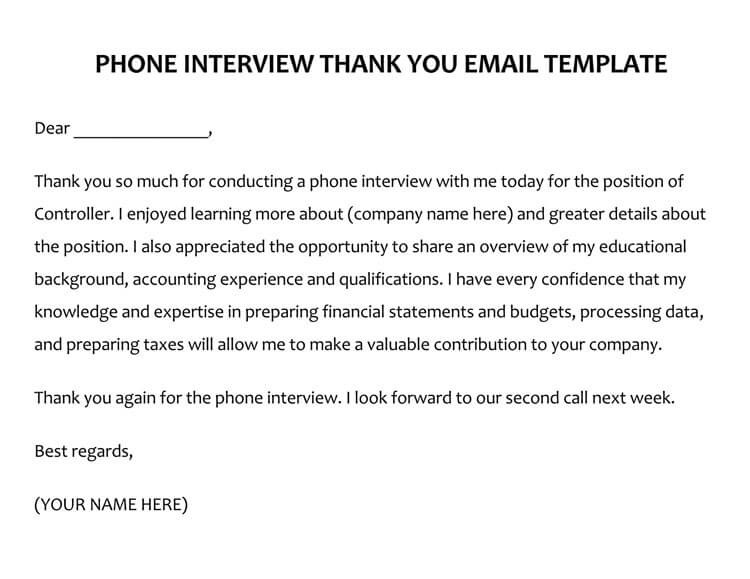 Thank Letter After Phone Interview from www.wordtemplatesonline.net