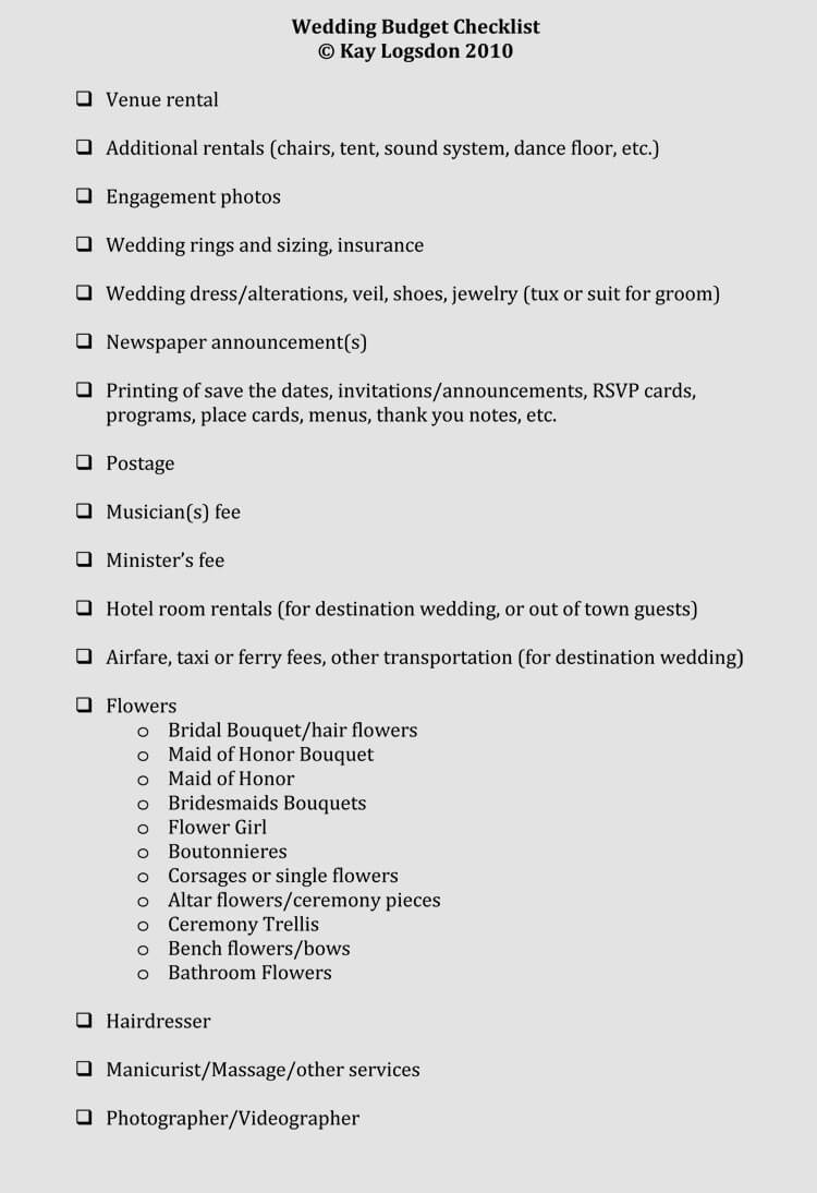 Wedding Coordinator Checklist Template from www.wordtemplatesonline.net