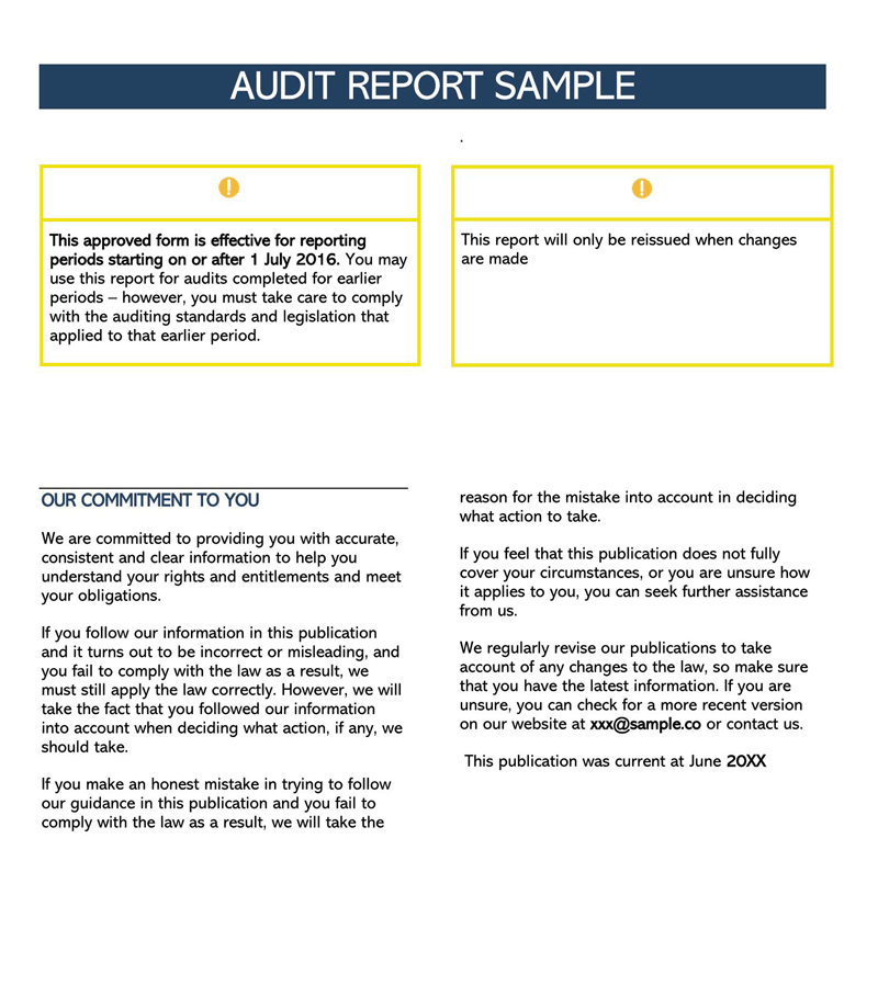 50 Free Audit Report Templates [Format] - Internal, External