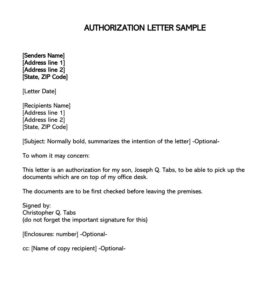 How to Write an Authorization Letter (Format Sample Letters)