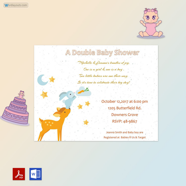 Baby Shower Invitation Template 04