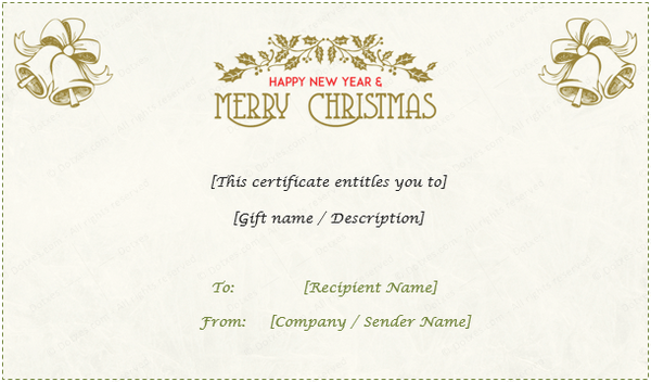 Christmas & New Year Gift Certificate Template 01