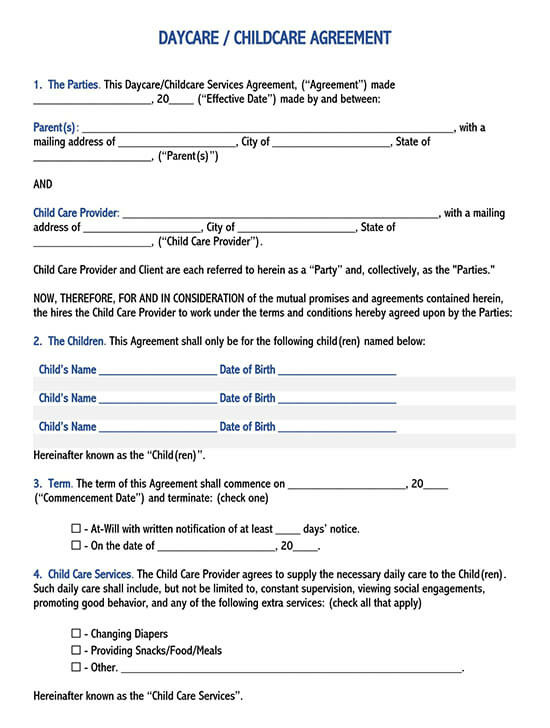 50-daycare-child-care-babysitting-contract-templates-free