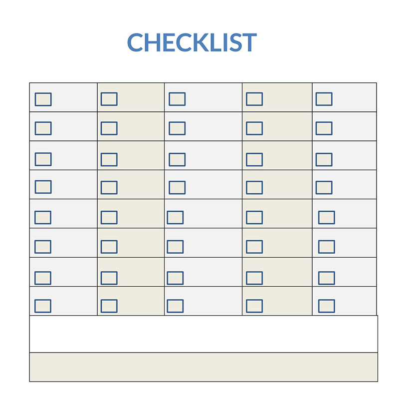 36 Free Checklist Templates - Printable - (Excel - Word)