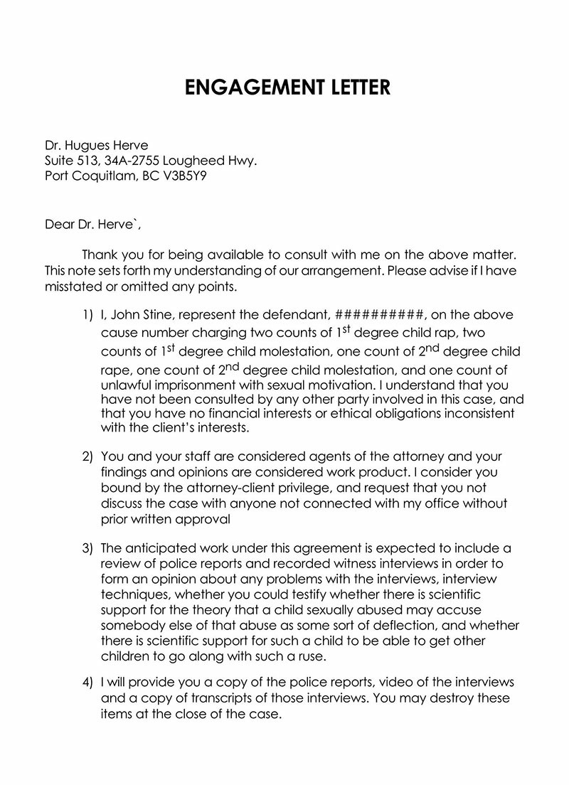 Engagement Letter Templates (writing guide and samples) Engagement Letter Templates (writing guide and samples)
