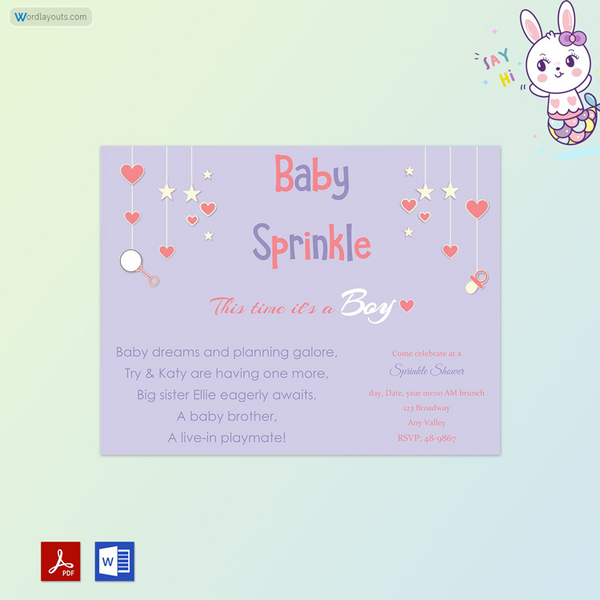 Baby Shower Invitation Template 05